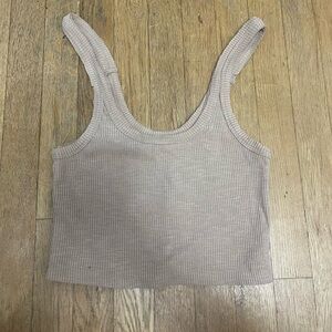 Ribbed Tan Women's Top